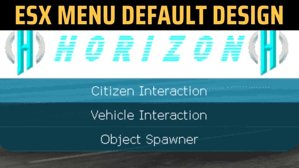 Esx Menu Default Design FiveM Store