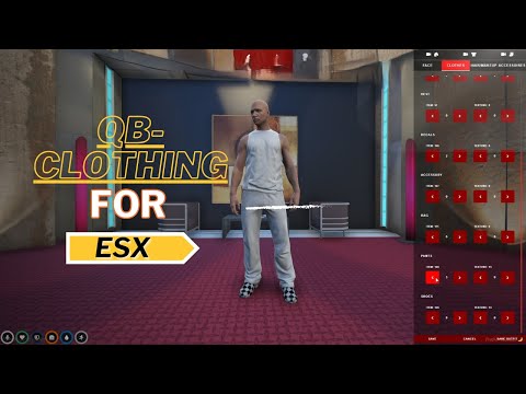 QB-Clothing Esx  | Fivem script | Qbcore Script