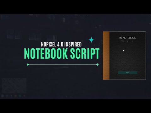 Fivem Nopixel 4.0 notebook script | Qbcore Script |