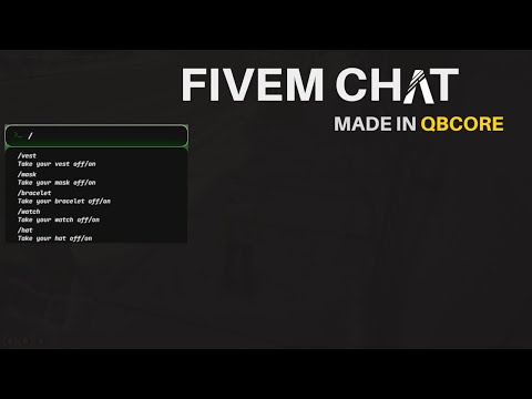 Fivem chat commands For Fivem Server