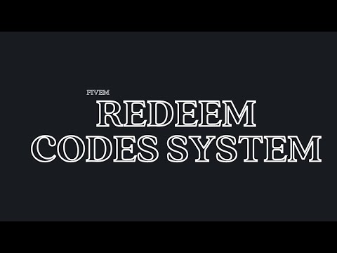 Fivem Redeem Codes System | Qbcore Script | GTA V