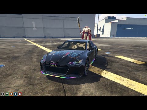 Fivem Audi RS7 RGB Lights One Piece Whitebeard car | 3D Vehicle