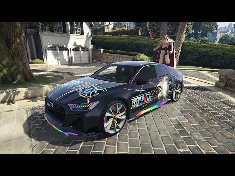 Fivem Audi RS7 RGB Lights One Piece Whitebeard | 3D Vehicle