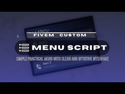 Fivem Custom Menu Script  | Fivem script | Qbcore Script