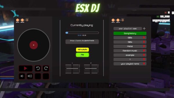 Elevate your server ambiance with ESX fivem dj script. Open DJ booth in FiveM for immersive entertainment. Get the best RP experience!