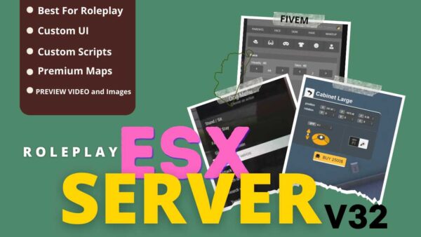 Build your Fivem server foundation with ESX Server Base – a versatile framework providing stability, customization, and powerful features