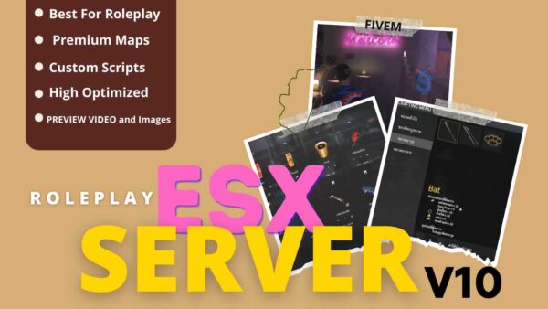 Unlock limitless possibilities with our full ESX server for FiveM. Elevate your GTA V roleplay experience with seamless scripts and optimal performance.