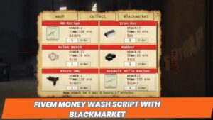 Learn the tricks to getting the most out of your FiveM gaming experience by using the money wash script that is connected with the black market.