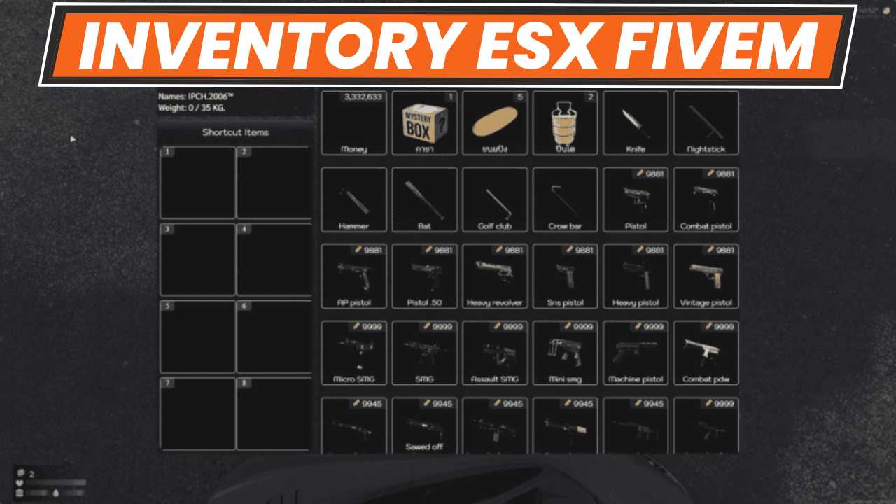 Inventory Esx Fivem Fivem Store