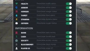 Fivem Status Hud V37 [Advanced] revolutionizes the gaming interface landscape, offering players an immersive and customizable gaming experience