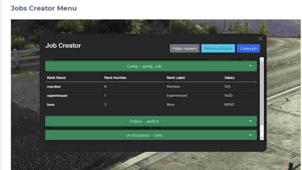 The FiveM Job Creator is a powerful tool that allows server administrators to craft custom employment opportunities tailored to their server's theme