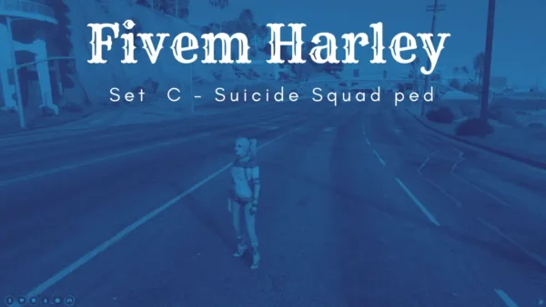 Discover the features and installation guide for the Harley Set C - Suicide Squad ped in FiveM. Enhance your GTA V gameplay with detailed character mods.