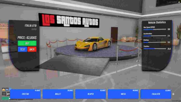 Qbcore VehicleShop Interiors, a feature-rich solution to transform the car buying process, will elevate your FiveM server experience. Because it's an open-source application, server administrators can easily alter and adapt the experience to suit their own requirements.