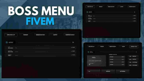 The Boss Menu in FiveM is an indispensable tool for any server looking to enhance its roleplay experience Its features are designed