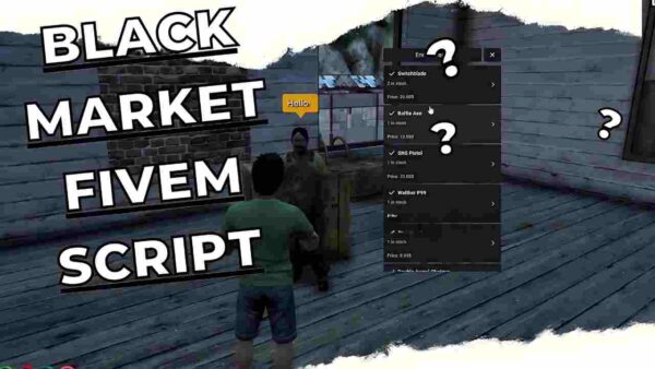 Transform your Fivem server with our Black Market Script. Introduce an underground economy for thrilling, secretive trades!