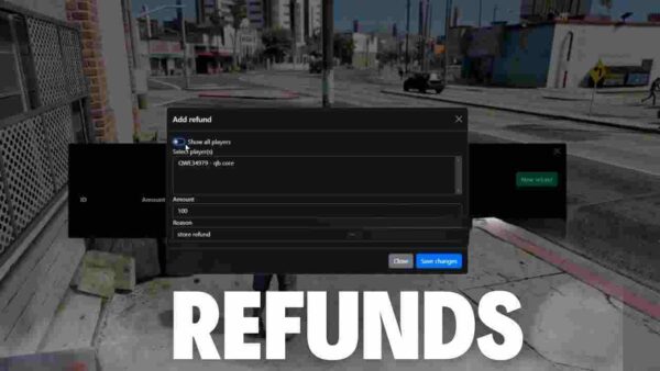 Boost your Fivem server with our Qbcore Refund Script. Effortless setup and smooth operation guaranteed! Start enhancing your server today!