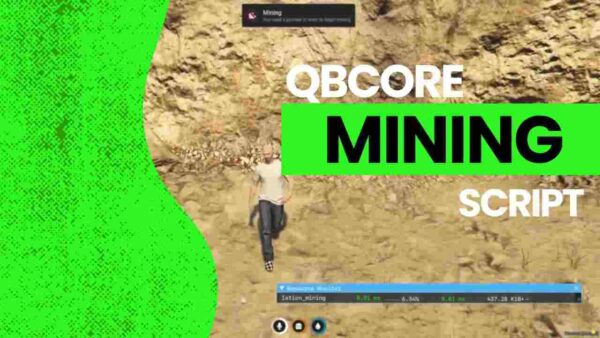 Enhance your Fivem server with the Qbcore Mining Script. Offer players an immersive resource gathering experience with realistic mining mechanics!