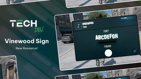 Custom Vinewood sign in GTA V for FiveM roleplay servers