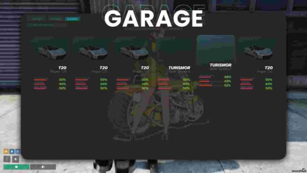 With our Fivem QBcore Garage Script Interiors, a dynamic solution to transform vehicle management in your FiveM server, you can usher in a new era of immersive role-playing. This open-source script, which is powered by the modifiable QBcore framework, is a monument to creativity because it provides unmatched flexibility to perfectly customize your parking system to your server's particular dynamics.Players' vehicle management should be made simpler.