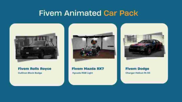 Transform your Fivem experience with the Animated Car Pack. Enjoy dynamic vehicle animations that bring your gameplay to life like never before!