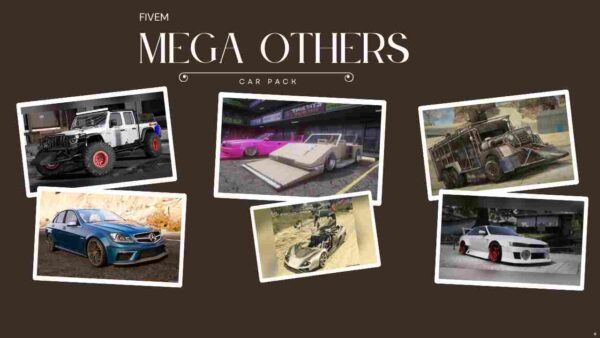 For GTA V players and FiveM server owners, the Fivem Mega Others Car Pack is the ultimate way to expand vehicle options and elevate gameplay. This massive collection includes a wide variety of custom cars, designed to cater to all types of players, from high-speed thrill-seekers to off-road adventurers. Offering top-quality models and realistic handling, this pack transforms the game with unique, detailed vehicles.