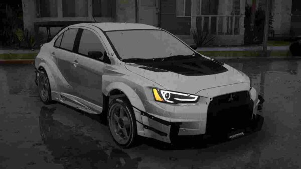 Upgrade your Fivem experience with the 2008 Mitsubishi Lancer Evolution X Varis mod. Enjoy sleek design and powerful performance in GTA V.