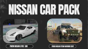 Discover the ultimate FiveM Nissan Car Pack! Enjoy a variety of Nissan models, from sporty cars to powerful trucks, enhancing your gameplay experience.