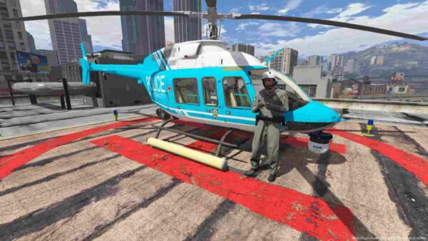 Explore the Fivem Bell-407 for NYPD & civilian use, offering realistic detailing and dynamic flight features for immersive patrols and thrilling city tours.