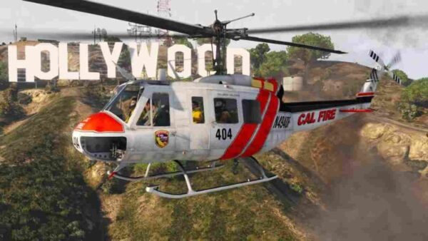 Take command of the Fivem Cal Fire 404 Columbia Helitak UH-1H. Perfect for wildfire response and thrilling rescue missions with authentic details and flight dynamics.