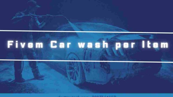 Upgrade your FiveM server with a Car Wash per Item script. Add realistic car-cleaning mechanics for an engaging and immersive roleplay experience.