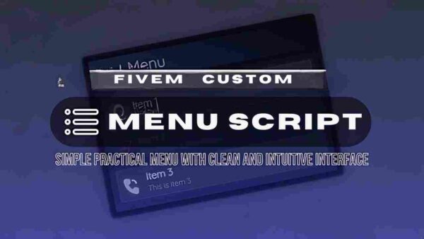 Enhance your Fivem server's user experience with a custom menu script. Easy setup and customization