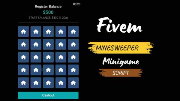 Bring the classic Minesweeper game to your FiveM server! A fun and engaging minigame for players to test their skills and have a blast.