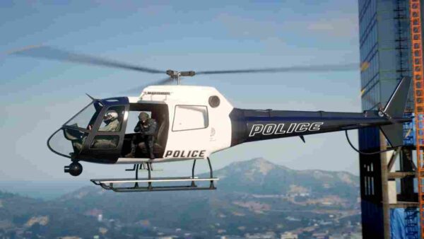 Take control of the Fivem Police Maverick, a perfect helicopter for high-speed chases and police operations, with realistic details and dynamic flight features.