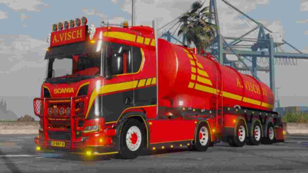 Discover the FiveM Scania R650 A.Visch mod! Dive into its design, features, and performance, perfect for enhancing your FiveM trucking experience.