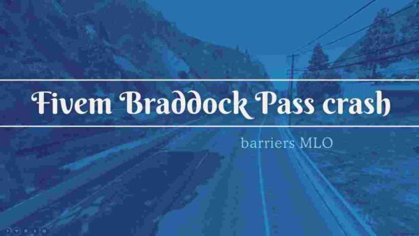 The Braddock Pass Crash Barriers MLO is a custom map modification designed to add crash barriers along the winding roads of Braddock Pass in FiveM. This MLO enhances both safety and realism, creating a more immersive driving experience for players.