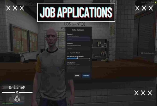 Streamline roleplay with customizable FiveM Job Forms. Simplify job applications and management for players on your server.