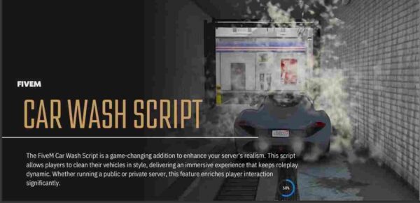 A car wash script in FiveM adds realism and immersion to any GTA V roleplay server. Players can clean their vehicles, maintain aesthetics, and enjoy an interactive feature that enhances roleplay. This script integrates seamlessly with existing server mechanics and is highly customizable.