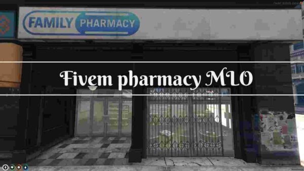 Pharmacy is a compact yet functional space featuring two distinct rooms. The front area includes a counter for customer interactions and transactions, while the back room serves as a storage area with a small workstation for the pharmacist. This setup is ideal for roleplay scenarios, offering a realistic and highly detailed environment for medical supply distribution and prescription handling. Perfect for adding depth and authenticity to your server's urban locations!